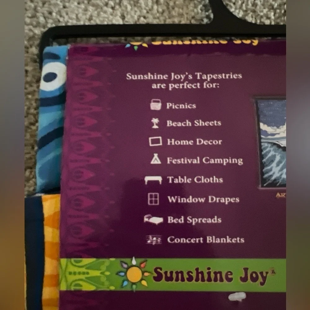 NWT/NEW 3D Art Tapestry Sunshine Joy 90